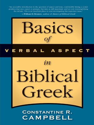 cover image of Basics of Verbal Aspect in Biblical Greek
